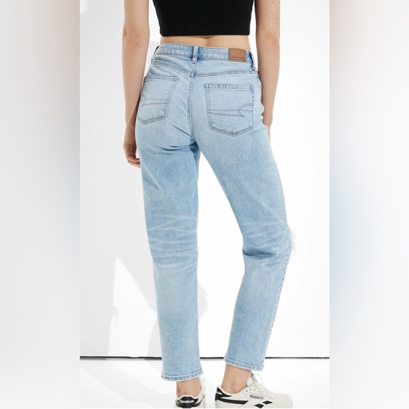 AE Stretch Ripped Mom Straight Jean - Picture 2 of 15